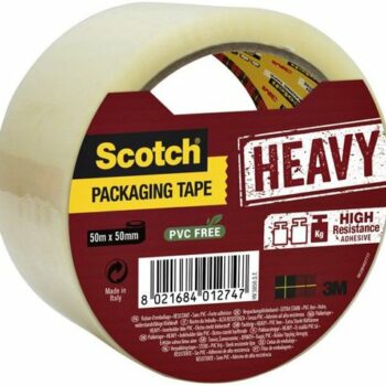 Scotch Packaging Tape Heavy Transparent 50mm X 50m Roll 7100094738 Fusion Office