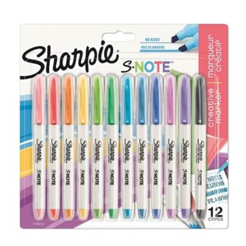 Sharpie S Note Creative 12 Permanent Markers Assorted Colours 2138233 Fusion Office