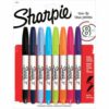 Sharpie Twin Tip Permanent Markers Assorted Colours Pack 8 2065409 Fusion Office