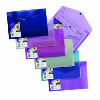 Snopake Polyfile Lite Wallet Files A4 Assorted Pack 5 15411 Fusion Office