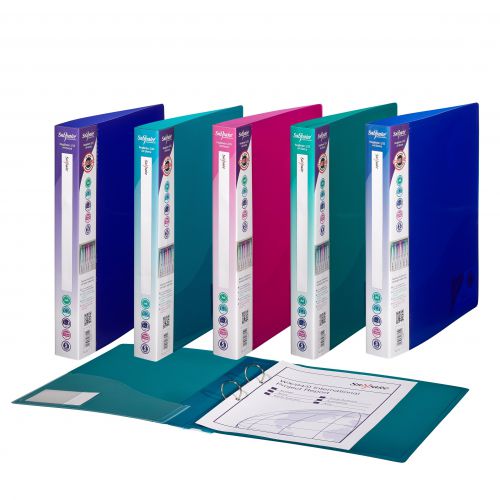 Snopake Superline Ring Binders A4 25mm Electra Assorted Pack 10 10165 Fusion Office