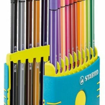 Stabilo Pen 68 Fibre Tip Pens Assorted Colours Wallet 20 6820 04 Fusion Office