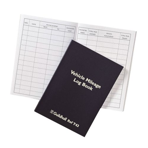 Guildhall Vehicle Mileage Book 149x104mm Black - T43Z