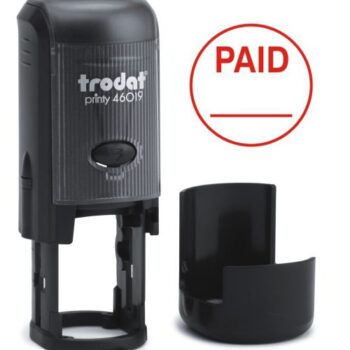 Trodat Printy 46019 Self Inking Word Stamp Paid 19mm Diameter Red Ink 54291 Fusion Office