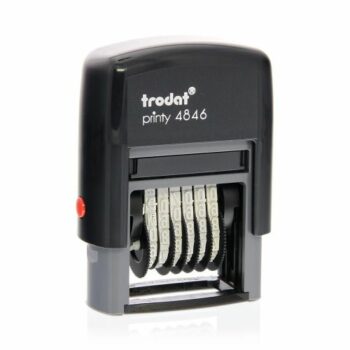 Trodat Printy 4846 Self Inking Number Stamp 27x4mm Black Ink 89376 Fusion Office