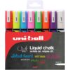 Uni Ball Chalk Markers Bullet Tip Medium Assorted Colours Pack 8 153494341 Fusion Office