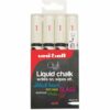 Uni Ball Chalk Markers Bullet Tip Medium White Pack 4 153494342 Fusion Office