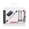Zebra Double Ended Whiteboard Markers Assorted Pack 3 With Magnetic Eraser 2719 Fusion Office