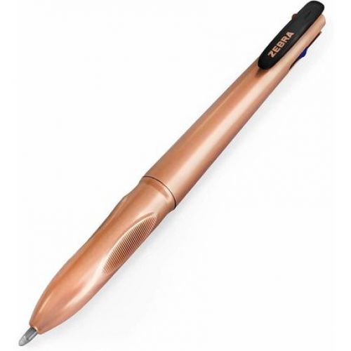 Zebra Rose Gold 4 Colour Ballpoint Pens Rose Gold Barrel Pack 10 81460 Fusion Office