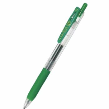 Zebra Sarasa Clip Eco Gel Pens Medium Point Green Pack 12 14325 Fusion Office