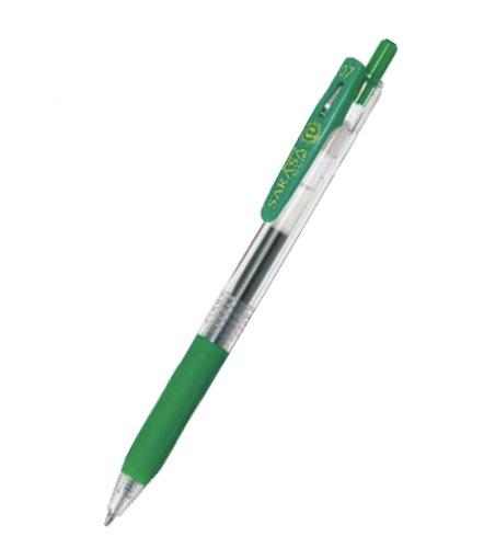 Zebra Sarasa Clip Eco Gel Pens Medium Point Green Pack 12 14325 Fusion Office