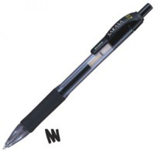 Zebra Sarasa Retractable Gel Rollerball Pens 07mm Black Pack 12 46810 Fusion Office