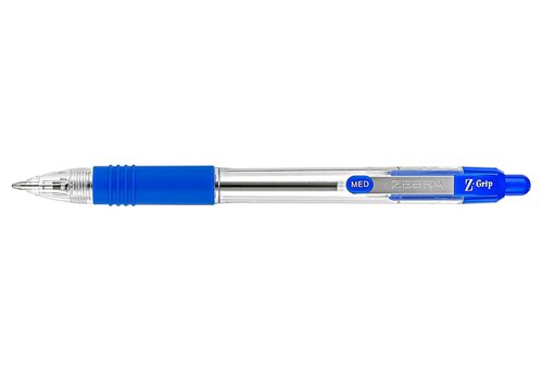 Zebra Z Grip Retractable Ballpoint Pens Blue Pack 12 22220 Fusion Office