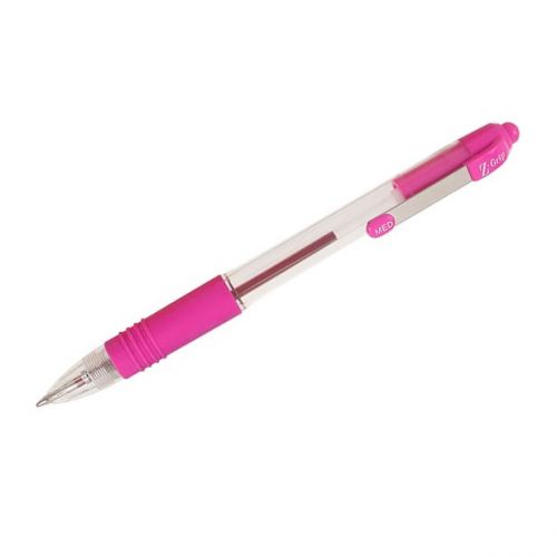 Zebra Z Grip Retractable Ballpoint Pens Pink Pack 12 22270 Fusion Office