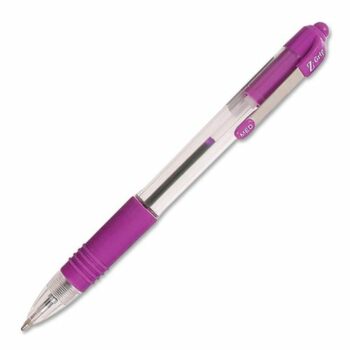 Zebra Z Grip Retractable Ballpoint Pens Violet Pack 12 22280 Fusion Office