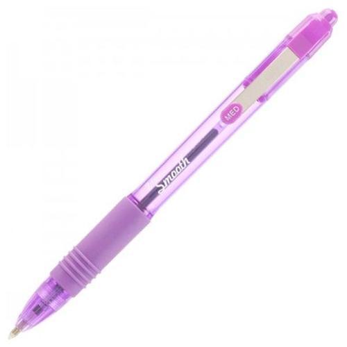 Zebra Z Grip Smooth Rectractable Ballpoint Pens Violet Pack 12 22568 Fusion Office