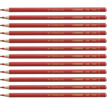 Stabilo All 8040 Red Chinagraph Pencils - Pack 12