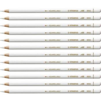 Stabilo All 8052 White Chinagraph Pencils - Pack 12