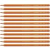 A pack of 12 Stabilo All 8054 Orange Chinagraph pencils, featuring a vibrant orange colour, designed for versatile writing and marking on multiple surfaces.