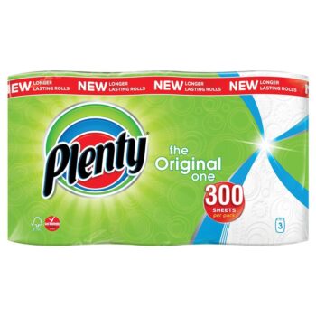 Plenty Kitchen Rolls - The Original One - 100 Sheet Roll - Pack 3
