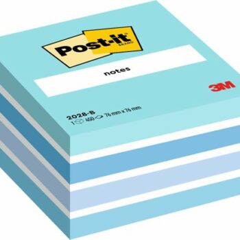 3M 2028B Post-it Note Cube 76x76mm Pastel Blue 7100172385