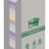 3M 654-1RPTN Post-it Recycled Notes 76x76mm Assorted Colours Pack 16 7100259226