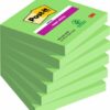 3M 654-6SS-AW Post-it Super Sticky Notes 76x76mm Asparagus Pack 6 7100041907