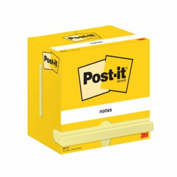 3M Post-it Sticky Notes 76x127mm Canary Yellow - Pack 12 7100290165