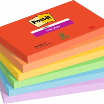3M Post-it Super Sticky Notes 76x127mm Playful Pack 6 7100258796