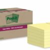 3M Post-it Super Sticky Recycled Notes 47.6x47.6mm Canary - Pack 12 7100284576