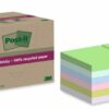 3M Post-it Super Sticky Recycled Notes 76x76mm Assorted - Pack 12 7100284781