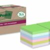 3M Post-it Super Sticky Recycled Notes 76x76mm Assorted - Pack 18 7100284782