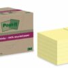 3M Post-it Super Sticky Recycled Notes 76x76mm Yellow - Pack 12 7100284981
