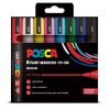 Posca 5M Medium Paint Markers Assorted Colours Pack 8 - Fusion Office UK