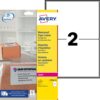 Avery L7996-25 Laser Weatherproof Labels 2 per page 199.6x143.5 - 25 Sheets