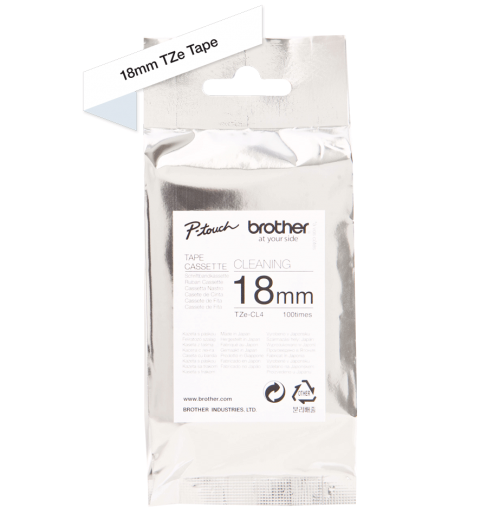 Brother TZE-CL4 P-Touch Label Head Cleaning Tape 18mm TZECL4