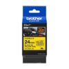 Brother TZE-FX651 P-Touch Black On Yellow FlexibleID Label Tape 24mm x 8m TZEFX651