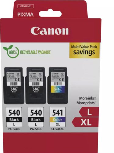 Canon PG-540/C541 Black & Colour High Yield Inkjet Cartridges 5224B017