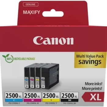 Canon PGI-2500XL Black & Colour High Yield Inkjet Cartridges 9254B010