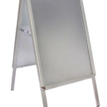 Deflecto A1 Aluminium A-Frame Pavement Board with Snap Frame Silver PPA110S