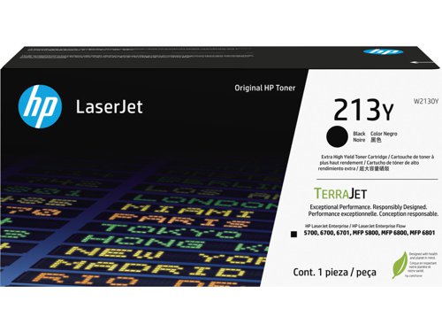 HP 213Y Extra High Yield Black Original Laserjet Toner Cartridge W2130Y
