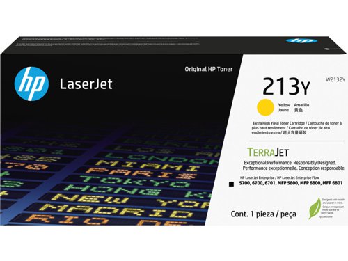 HP 213Y Extra High Yield Yellow Original Laserjet Toner Cartridge W2132Y