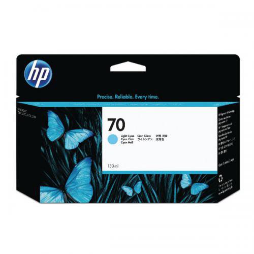 HP 70 Light Cyan DesignJet Ink Cartridge 130ml C9390A