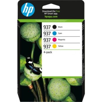 HP 937 CMYK Original Ink Cartridges Pack 4 6C400NE