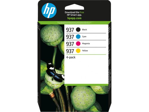 HP 937 CMYK Original Ink Cartridges Pack 4 6C400NE