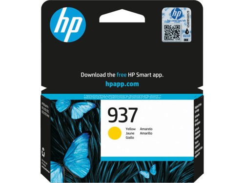 HP 937 Yellow Original Ink Cartridge 4S6W4NE
