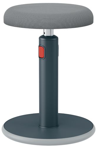 Leitz Ergo Cosy Active Sit Stand Stool Velvet Grey 65180089