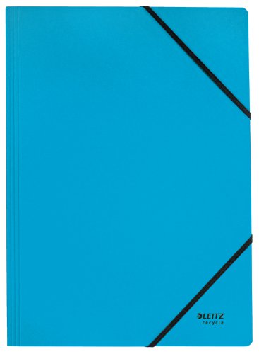 Leitz Recycle Card Folder A4 Blue With Elastic Band Closure 39080035