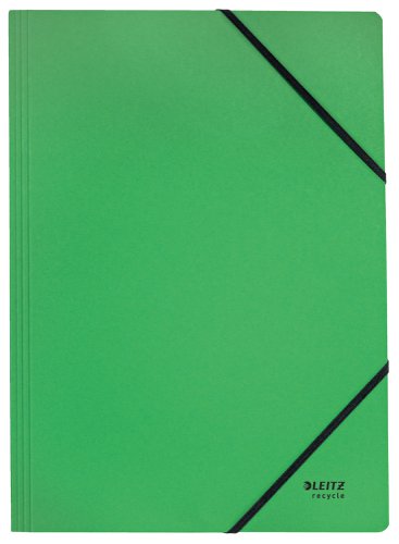 Leitz Recycle Card Folder A4 Green With Elastic Band Closure 39080055