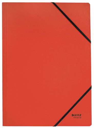 Leitz Recycle Card Folder A4 Red With Elastic Band Closure 9080025
